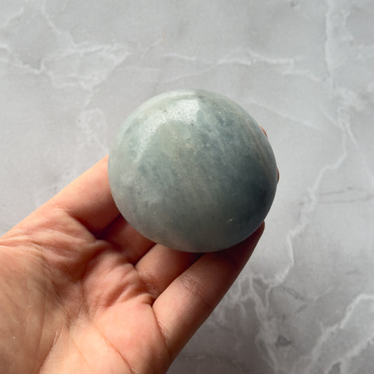 Blue Calcite palmstone 4